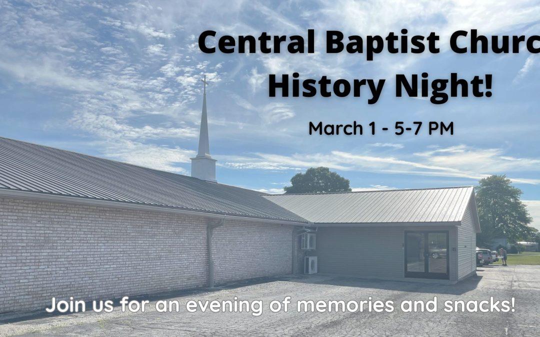 Central Baptist Church History Night